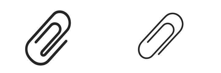 Two simple paper clip designs in black and white on a minimal backdrop showcasing their unique shapes and styles