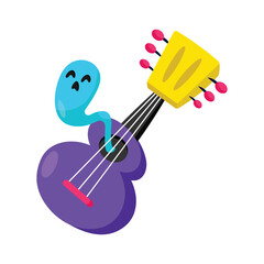 Halloween Guitar Vector style icon. Eps 10 file