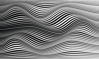 abstract simple horizontal thin to thick parallel straight line wave pattern can be used background.