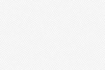 Vector pattern. Modern stylish texture. Repeating curve wave lines. Monochrome on white background. Trendy graphic design.	