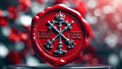 Red and gold decoration for Chinese New Year holiday celebration symbol of the new year