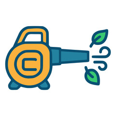 leaf blower clean flat color vector illustration template design