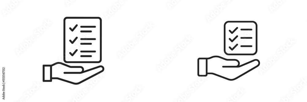 Fototapete hand-drawn checklists in minimalist style signify tasks and organization for productivity