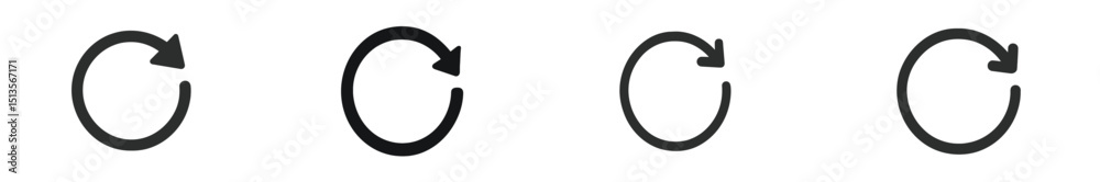Poster symbols representing a loading process designed with minimalist black arrows on a white background