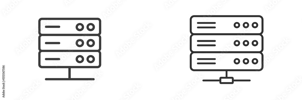 Leinwandbilder server technology illustration showing multiple data storage units in a minimalistic design for mode