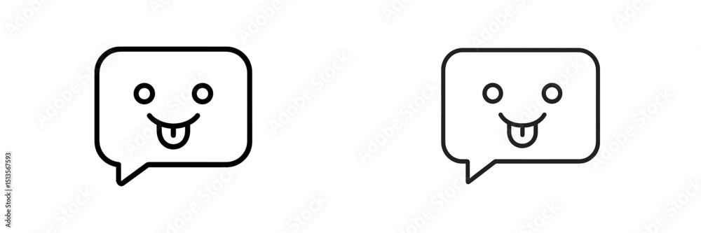 Aufkleber cute and playful smiley icons designed for digital communication and expression of emotions