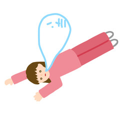 気絶して魂が抜けてる女性