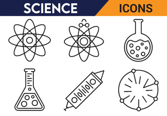 Icon Set for Scientific Education - A visual representation of research tools and scientific concepts.

