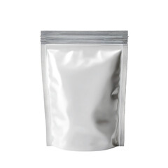 Blank white stand up pouch packaging mockup isolated on transparent background