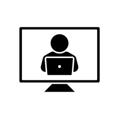 Icon a work online, isolated against a clean background.