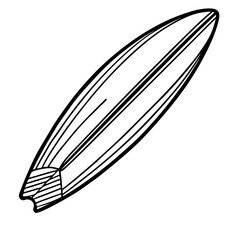 Surfing Board vector Sketch