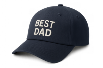 Best dad baseball cap on transparent background for father's day