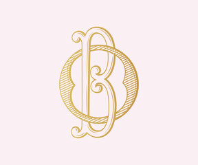 BO, OB, logo BO ,Letter BO,  Monogram BO, Wedding Monogram, Wedding Logo, Logo Design , Monogram Vintage