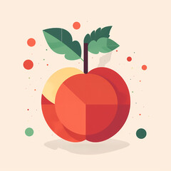 Vibrant Apple Illustration A Modern Take on Fruit Design