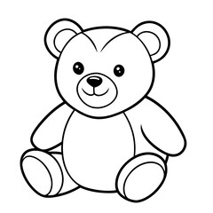 cute tedy bear outline icon