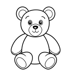 cute tedy bear outline icon