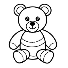 cute tedy bear outline icon
