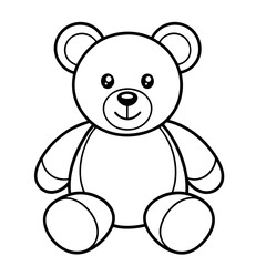 cute tedy bear outline icon