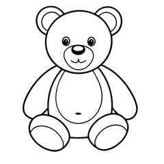 cute tedy bear outline icon