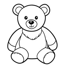 cute tedy bear outline icon