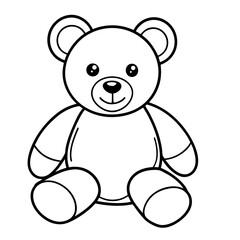 cute tedy bear outline icon