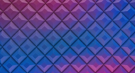 Abstract geometric pattern of rhombus shapes in shades of purple and blue