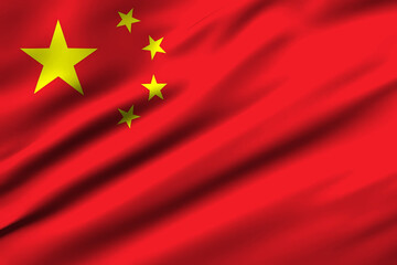China flag waving background