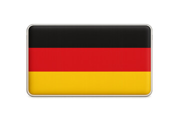 Obraz premium German flag button badge on transparent background