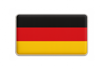 German flag button badge on transparent background