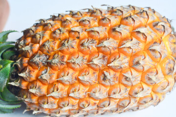 Pineapple, a Ripe, Fresh Fruit Food, Whole, Isolated on White