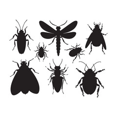 Butterfly hand drawn tattoo set. Flat vector design. vector illustration