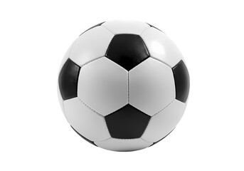 Classic Black and White Soccer Ball isolated on transparent baackground