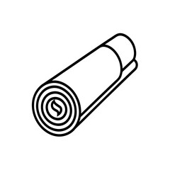 yoga mat rolled icon