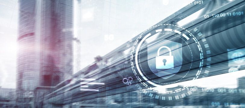 Cyber Security Encrypted Technology, Digital Information Protected Information privacy antivirus