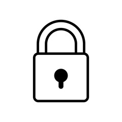 Simple Padlock Icon for Security and Privacy, isolated on a white background.