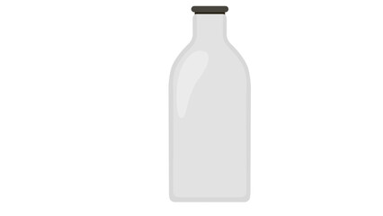 Clean Glass Milk Bottle Icon