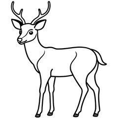 Obraz premium deer silhouette vector