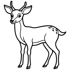 Obraz premium deer vector illustration on white
