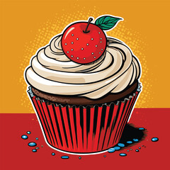 cup cake vector for design needs