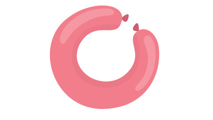 Fototapeta premium Large Pink Ring Sausage