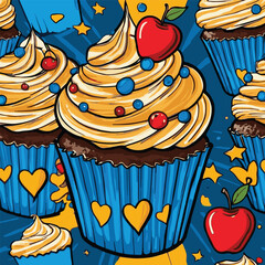 cup cake vector for design needs