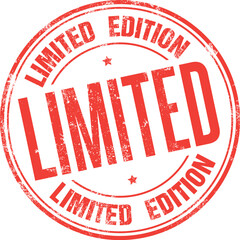 Limited Edition. Vector Rubber Stamp.