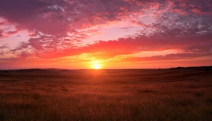 Obraz premium beautiful pink sunset or sunrise