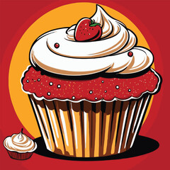 cup cake vector for design needs