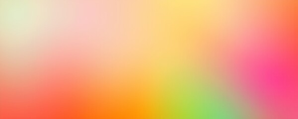 Obraz premium a gradient background transitioning through tropical fruit hues of mango orange, pineapple yellow, kiwi green, and berry pink with a smooth and visually appealing blend.