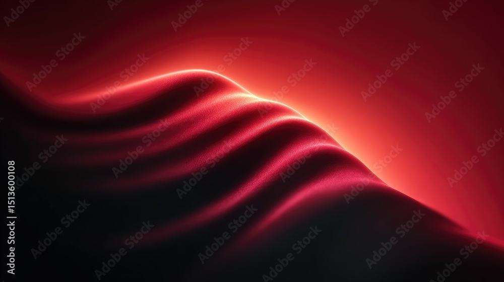 Canvas Prints abstract red wavy lines