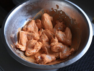 raw chicken wings marinated 