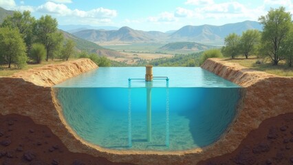 Structural diagram of underground installation