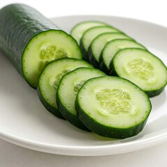 오이, 먹을것, 야채, 신선, green, 슬라이스, 고립시키는, 백, 건강한, 베다, 채식주의, 샐러드, 유기농, 규정식, 익는, 근접, 날 것의, 성분, 다진, 새로운, 영양, 매크로