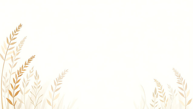 Botanical wheat background